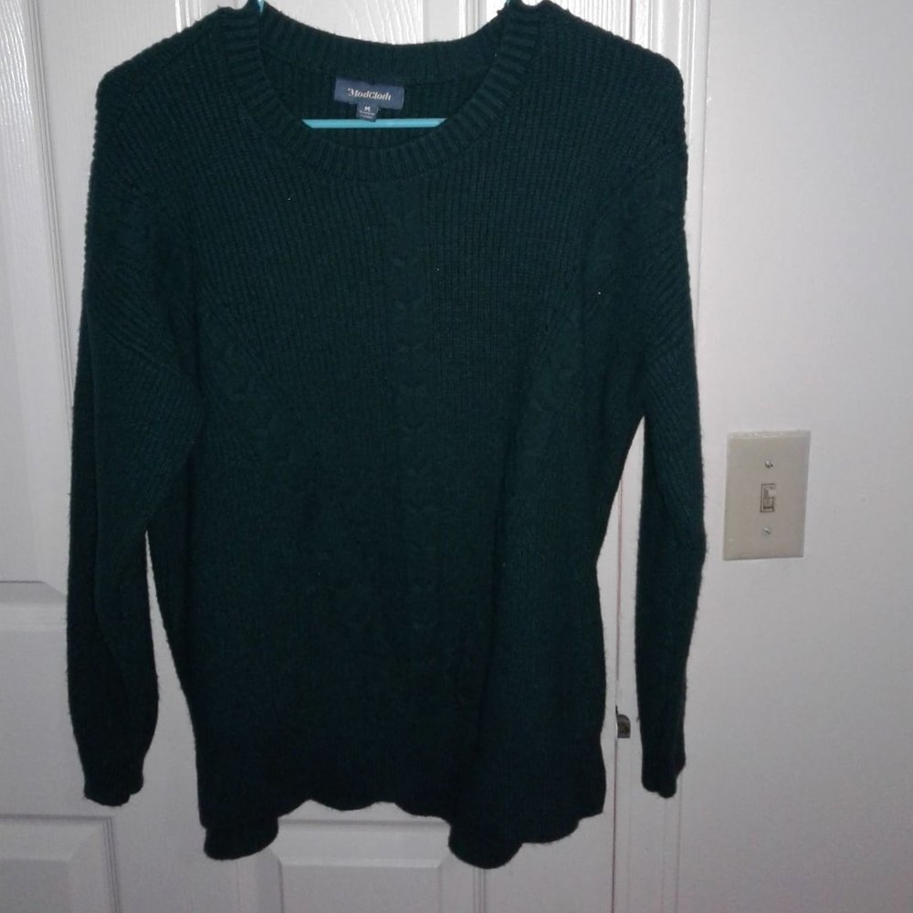 Modcloth Count on It Cable Knit Sweater